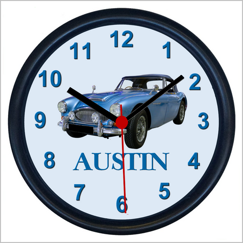 Personalised Classic Car Wall Clock for AUSTIN HEALEY 3000 Enthusiasts