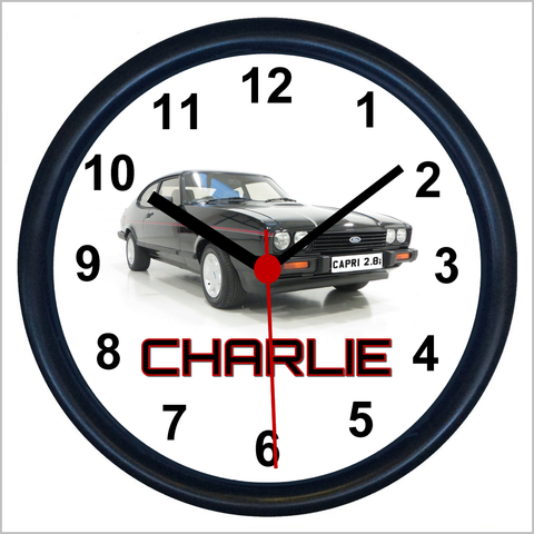 Personalised Classic Car Wall Clock for FORD CAPRI MARK 3 2.8i SPECIAL Enthusiasts