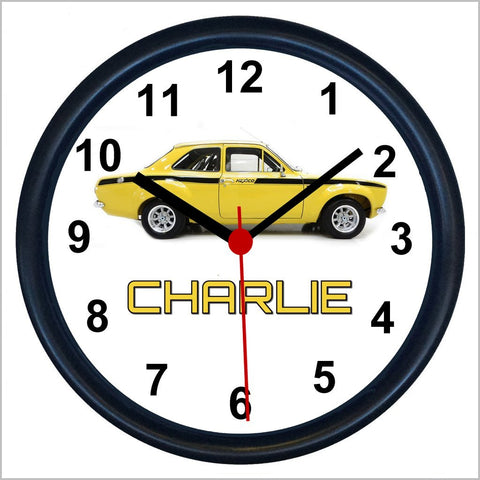 Personalised Classic Car Wall Clock for FORD ESCORT MARK 1 MEXICO Enthusiasts