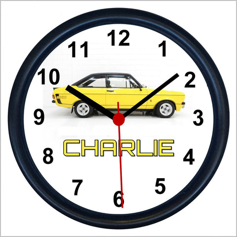Personalised Classic Car Wall Clock for FORD ESCORT MARK 2 MEXICO Enthusiasts