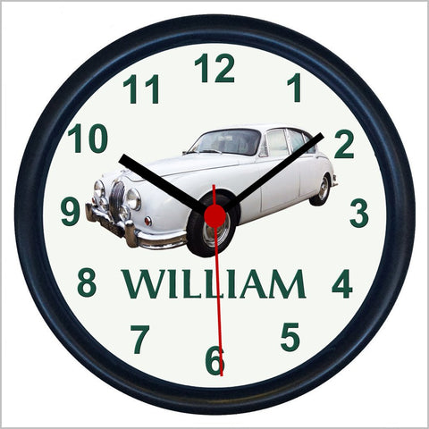 Personalised Classic Car Wall Clock for JAGUAR MARK 2 SALOON Enthusiasts