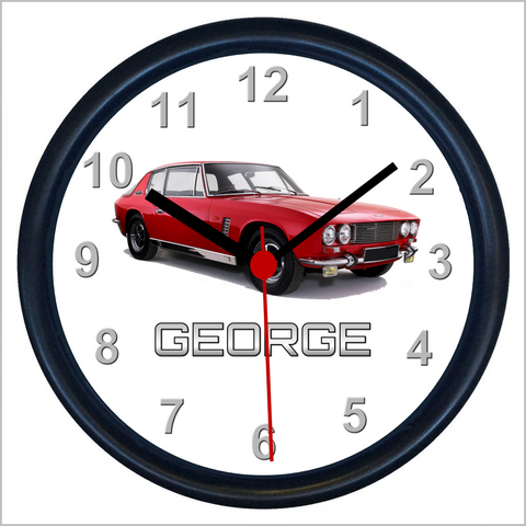 Personalised Classic Car Wall Clock for JENSEN INTERCEPTOR Enthusiasts