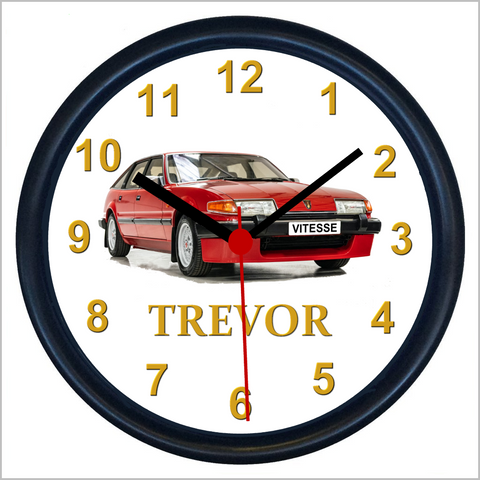 Personalised Classic Car Wall Clock for ROVER SD1 VITESSE Enthusiasts