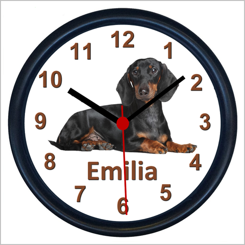 Personalised DACHSHUND (SAUSAGE DOG) Wall Clock