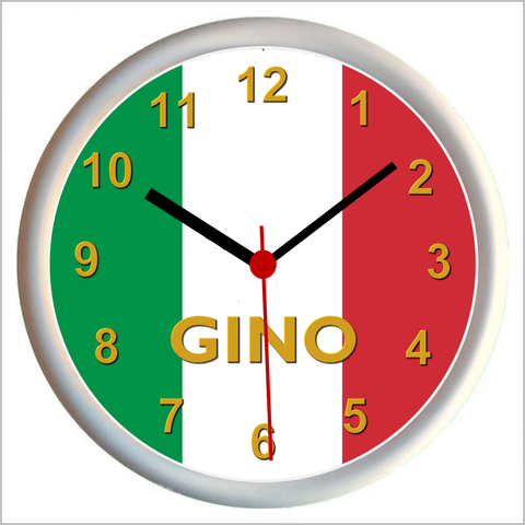 Personalised ITALY / BANDIERA D'ITALIA / IL TRICOLORE / ITALIAN FLAG Wall Clock