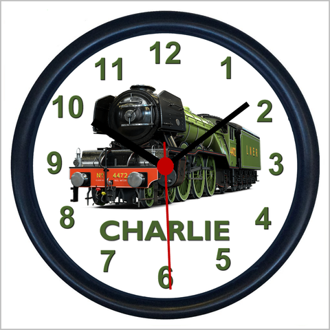 Personalised LNER No. 4472 "THE FLYING SCOTSMAN" Steam Locomotive Wall Clock