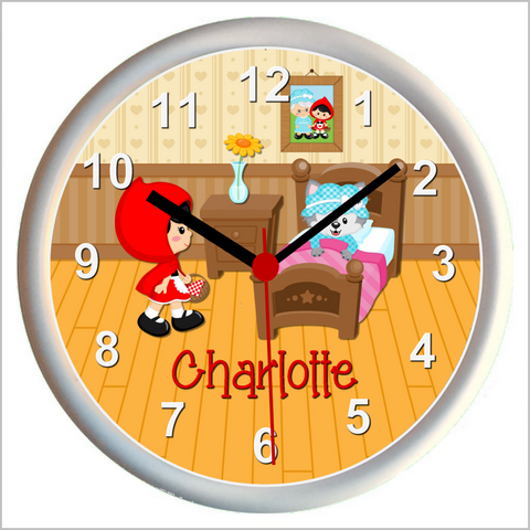 Personalised LITTLE RED RIDING HOOD Wall Clock