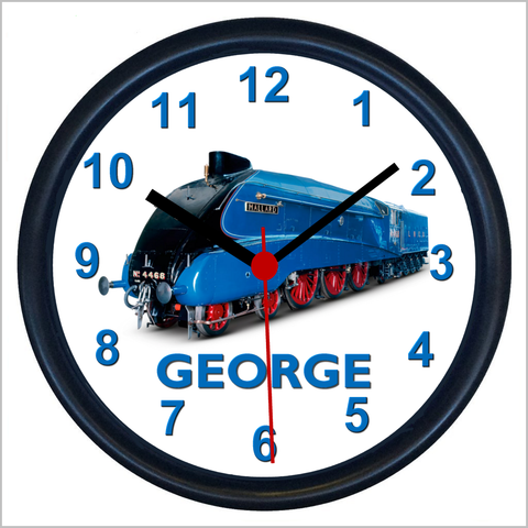 Personalised LNER No. 4468 "MALLARD" Steam Locomotive Wall Clock