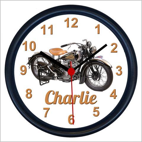 Personalised Classic Motorcycle Wall Clock for INDIAN SCOUT 101 Enthusiasts