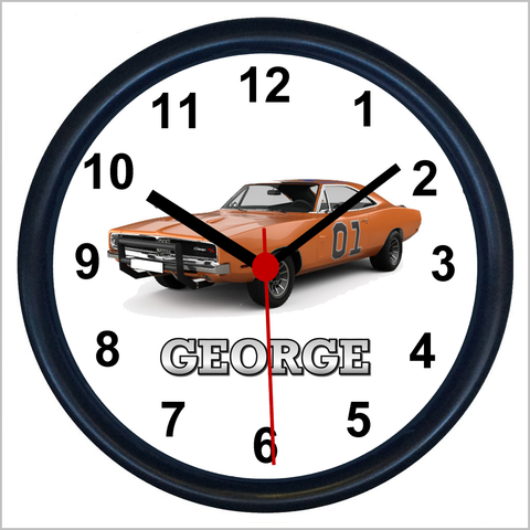 Personalised American Muscle Car Wall Clock for DODGE CHARGER Enthusiasts