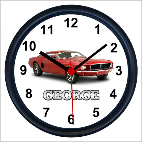 Personalised American Muscle Car Wall Clock for FORD MUSTANG MACH 1 Enthusiasts