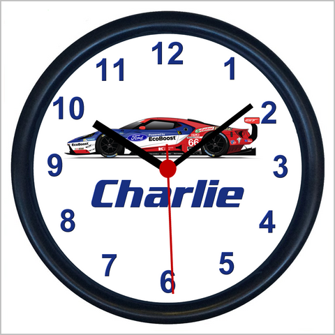 Personalised FORD GT LE MANS SPORTS CAR Wall Clock