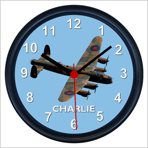 Personalised AVRO LANCASTER World War Two Bomber Aircraft Wall Clock