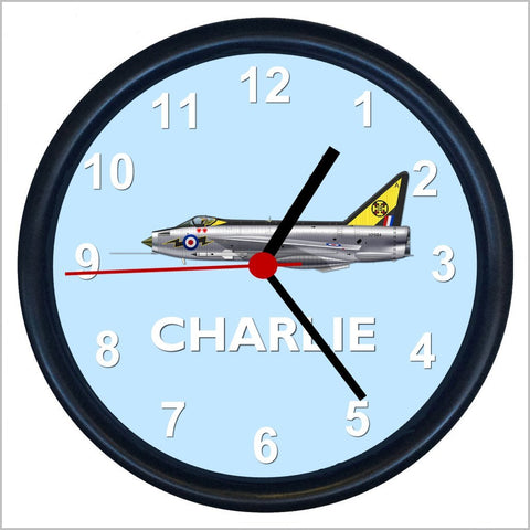 Personalised ENGLISH ELECTRIC LIGHTNING Jet Fighter Aircraft Wall Clock