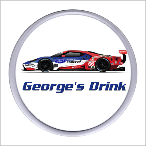 Personalised FORD GT LE MANS SPORTS CAR Acrylic Drinks Coaster