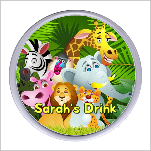 Personalised JUNGLE ANIMALS Acrylic Drinks Coaster