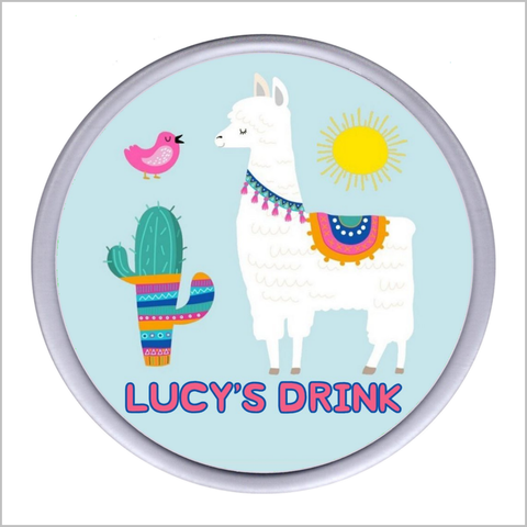 Personalised LLAMA Acrylic Drinks Coaster