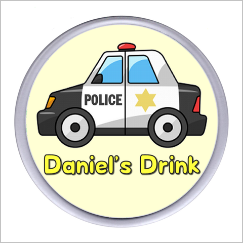 Personalised POLICE CAR Acrylic Drinks Coaster