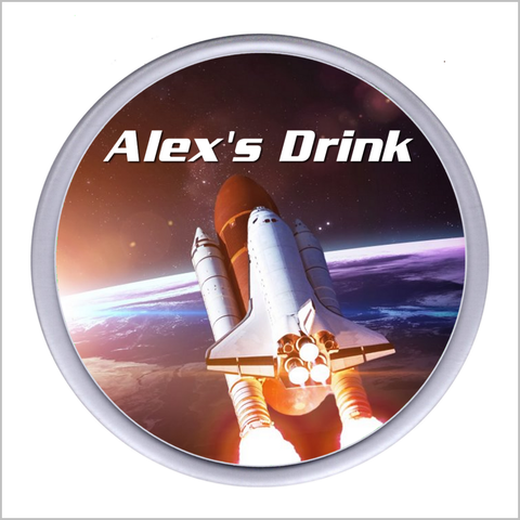 Personalised SPACE SHUTTLE AND ROCKET Acrylic Drinks Coaster