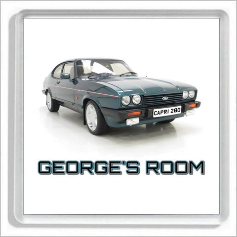 Personalised Classic Car Bedroom Door Plaque for FORD CAPRI MARK 3 280 BROOKLANDS Enthusiasts