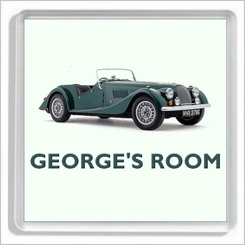 Personalised Classic Car Bedroom Door Plaque for MORGAN PLUS 8 ROADSTER Enthusiasts