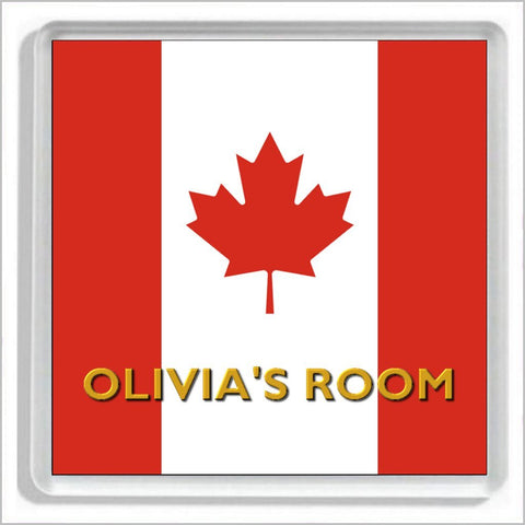 Personalised CANADA / THE MAPLE LEAF / CANADIAN FLAG Bedroom Door Plaque