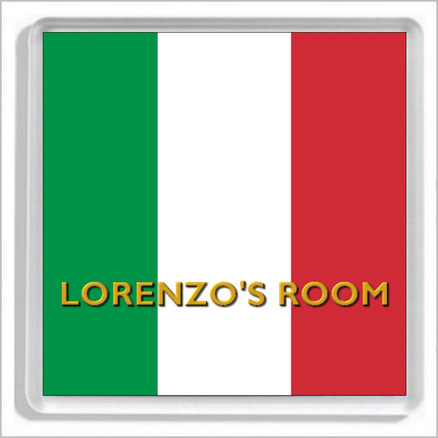 Personalised ITALY / BANDIERA D'ITALIA / IL TRICOLORE / ITALIAN FLAG Bedroom Door Plaque