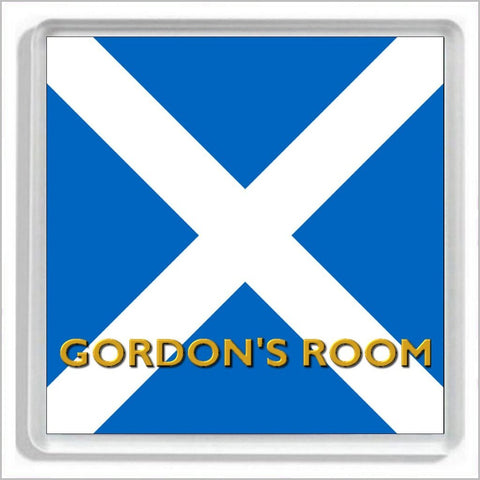 Personalised SCOTTISH FLAG / ST ANDREW'S CROSS / SALTIRE Bedroom Door Plaque