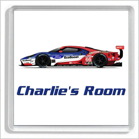 Personalised FORD GT LE MANS SPORTS CAR Bedroom Door Plaque