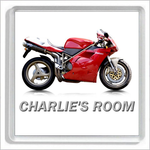 Personalised Classic Motorcycle Bedroom Door Plaque for DUCATI 916 Enthusiasts