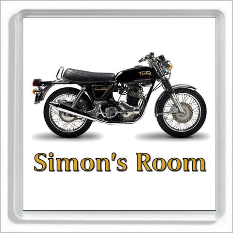 Personalised Classic Motorcycle Bedroom Door Plaque for NORTON COMMANDO Enthusiasts
