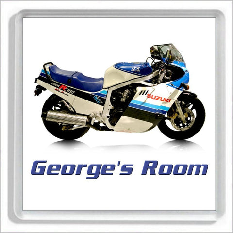 Personalised SUZUKI GSXR750 Classic Motorcycle Bedroom Door Plaque