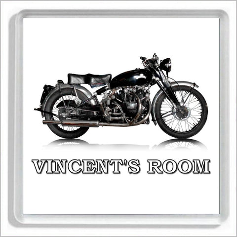 Personalised Classic Motorcycle Bedroom Door Plaque for VINCENT BLACK SHADOW Enthusiasts