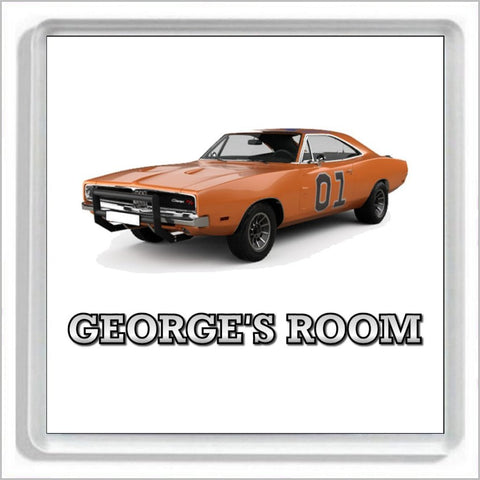 Personalised American Muscle Car Bedroom Door Plaque for DODGE CHARGER Enthusiasts