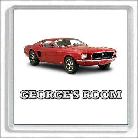 Personalised American Muscle Car Bedroom Door Plaque for FORD MUSTANG MACH 1 Enthusiasts
