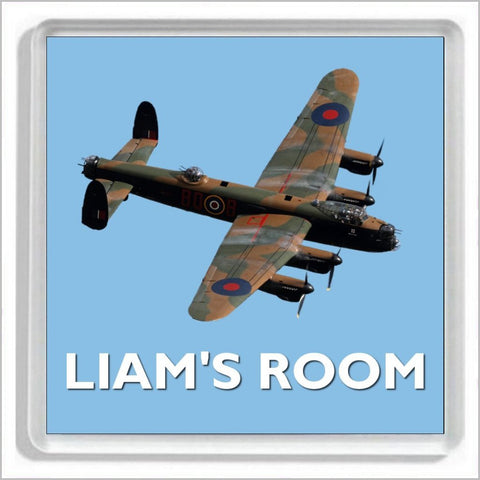 Personalised AVRO LANCASTER World War Two Bomber Aircraft Bedroom Door Plaque