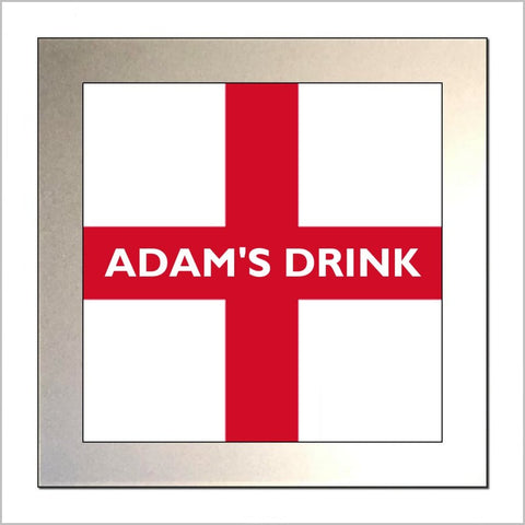 Personalised ENGLAND / ST GEORGE'S CROSS / ENGLISH FLAG Glass Drinks Coaster