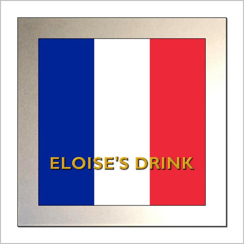 Personalised FRANCE / DRAPEAU FRANÇAIS / FRENCH FLAG Glass Drinks Coaster