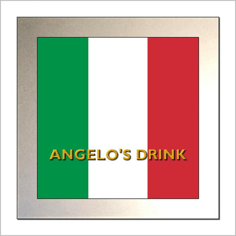 Personalised ITALY / BANDIERA D'ITALIA / IL TRICOLORE / ITALIAN FLAG Glass Drinks Coaster