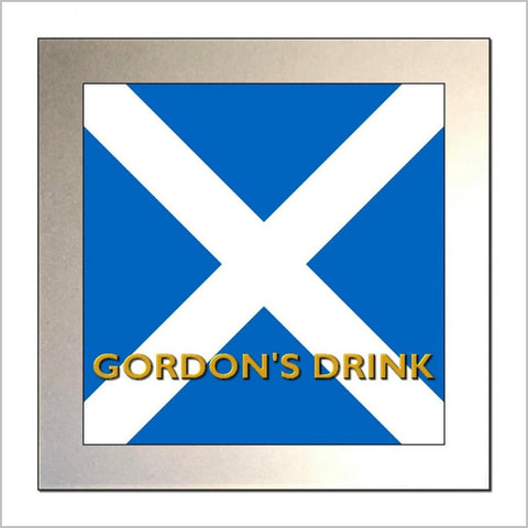 Personalised SCOTTISH FLAG / ST ANDREW'S CROSS / SALTIRE Glass Drinks Coaster