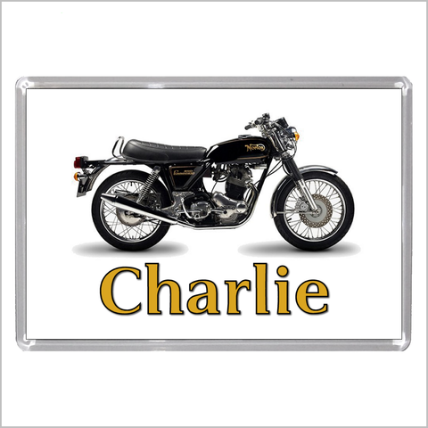 Personalised Classic Motorcycle Jumbo Acrylic Fridge Magnet for NORTON COMMANDO Enthusiasts