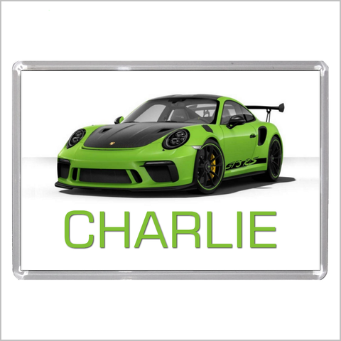 Personalised Supercar Jumbo Acrylic Fridge Magnet for PORSCHE GT3 RS Enthusiasts