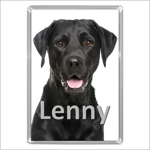 Personalised BLACK LABRADOR DOG Jumbo Acrylic Fridge Magnet
