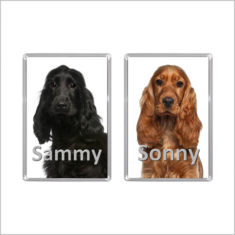 Personalised COCKER SPANIEL DOG Jumbo Acrylic Fridge Magnet - TWO DESIGNS AVAILABLE