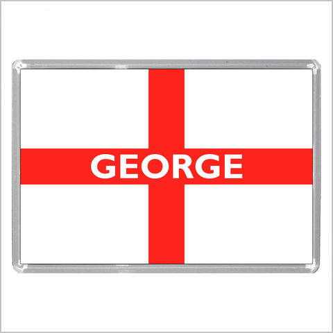 Personalised ENGLISH FLAG / ST GEORGE'S CROSS / ENGLAND Jumbo Acrylic Fridge Magnet