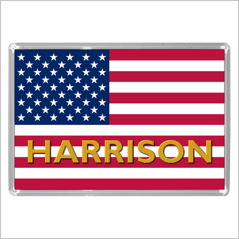 Personalised USA / STARS AND STRIPES / AMERICAN FLAG Jumbo Acrylic Fridge Magnet