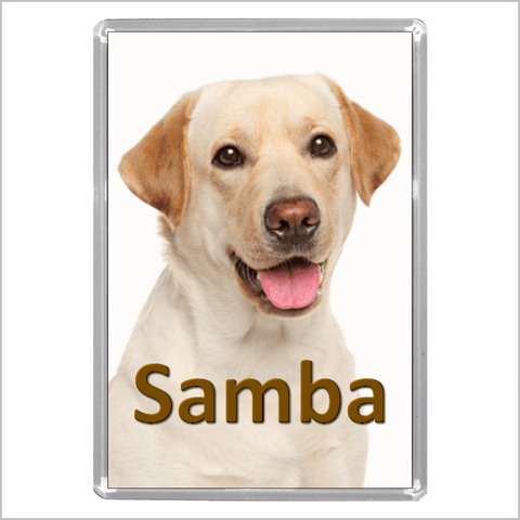 Personalised GOLDEN LABRADOR DOG Jumbo Acrylic Fridge Magnet