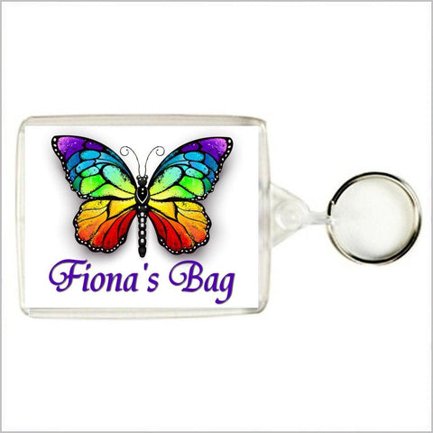 Personalised BUTTERFLY Keyring / Bag Tag