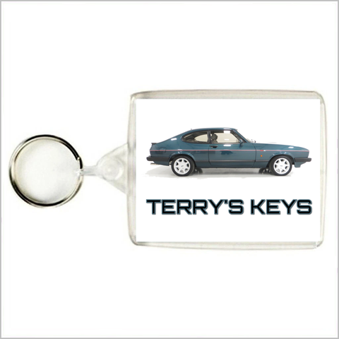 Personalised Classic Car Keyring / Bag Tag for FORD CAPRI MARK 3 280 BROOKLANDS Enthusiasts