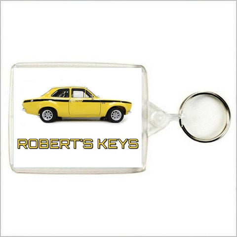 Personalised Classic Car Keyring / Bag Tag for FORD ESCORT MARK 1 MEXICO Enthusiasts